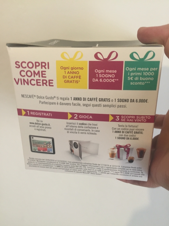 Scatola Nescafè Concorso